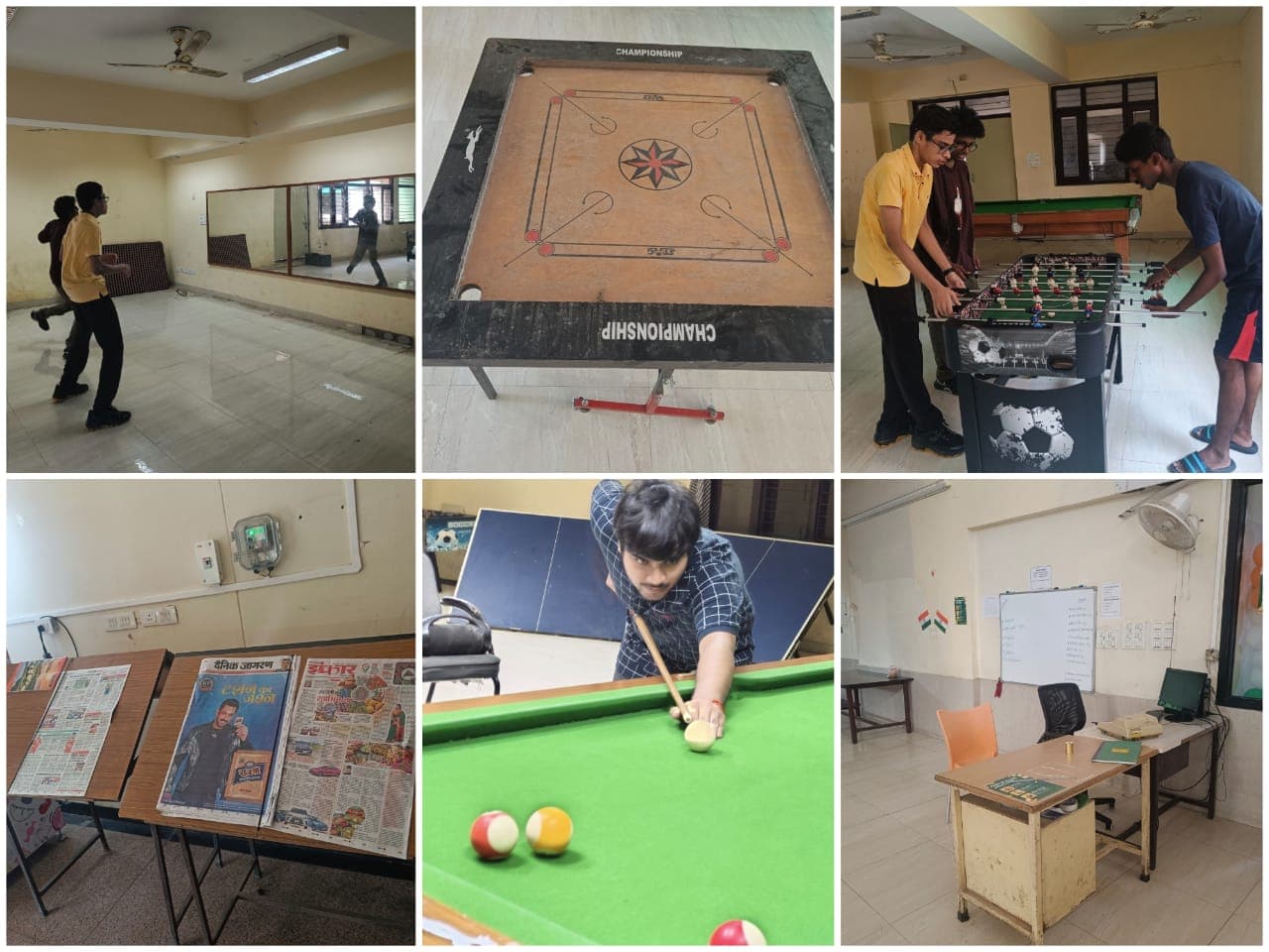 Collage of hostel facilities